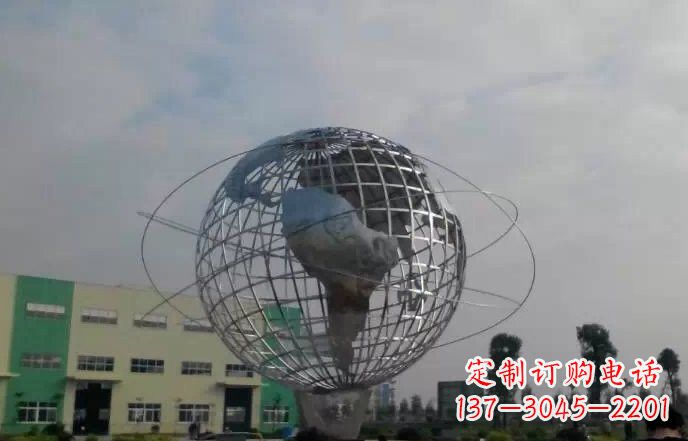 信阳校园不锈钢地球仪雕塑222