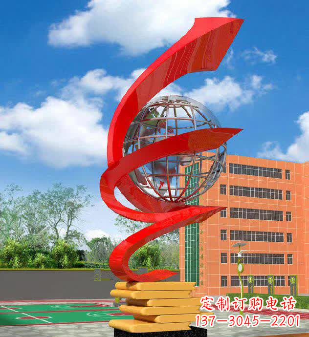 信阳校园不锈钢书籍标志雕塑