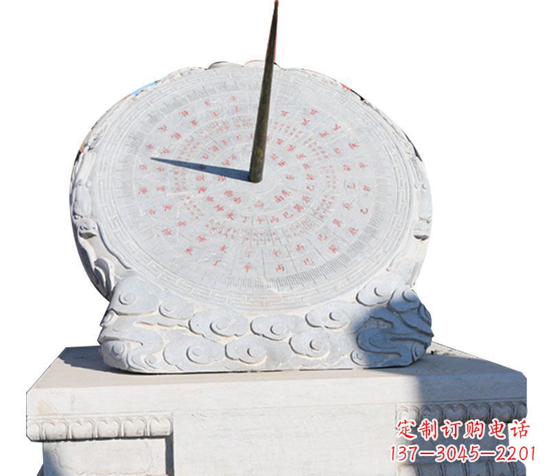 信阳校园大理石日晷景观石雕 (3)
