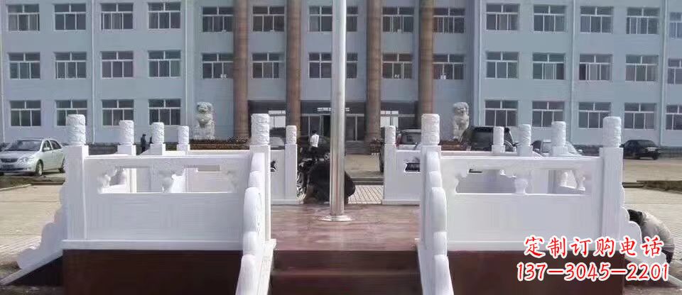 信阳校园汉白玉升旗台石雕