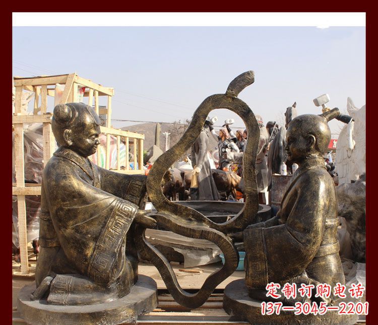 信阳校园孔融让梨铜雕