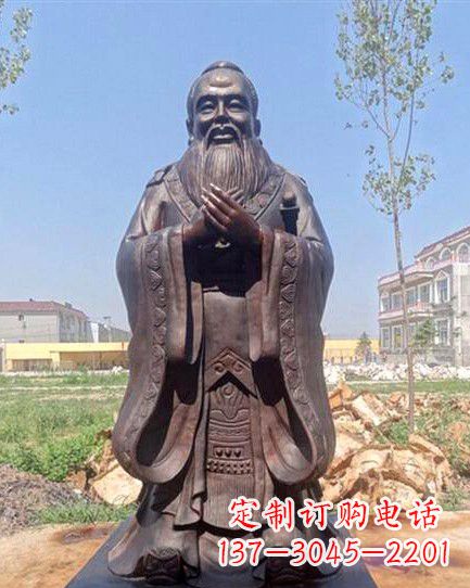 信阳校园孔子雕像 (2)