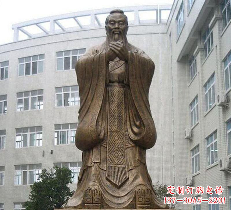 信阳校园孔子铜雕222