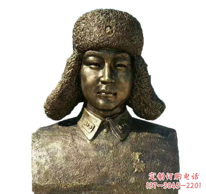 信阳校园雷锋头像铜雕