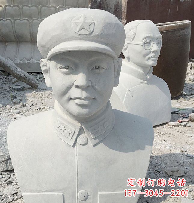 信阳校园雷锋头像石雕