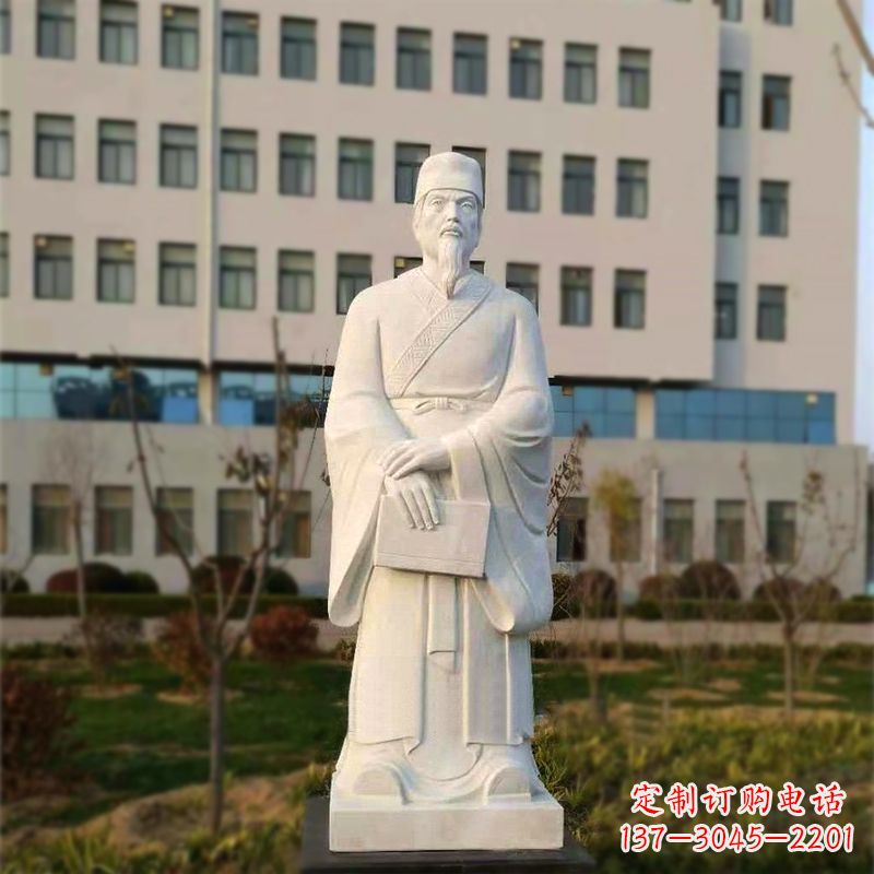 信阳校园名人汉白玉雕塑医院医学院古代著名人物雕像
