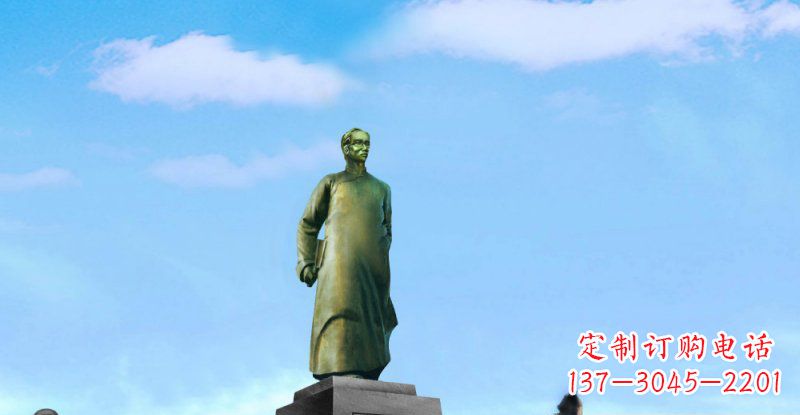 信阳校园朱自清近代名人铜雕