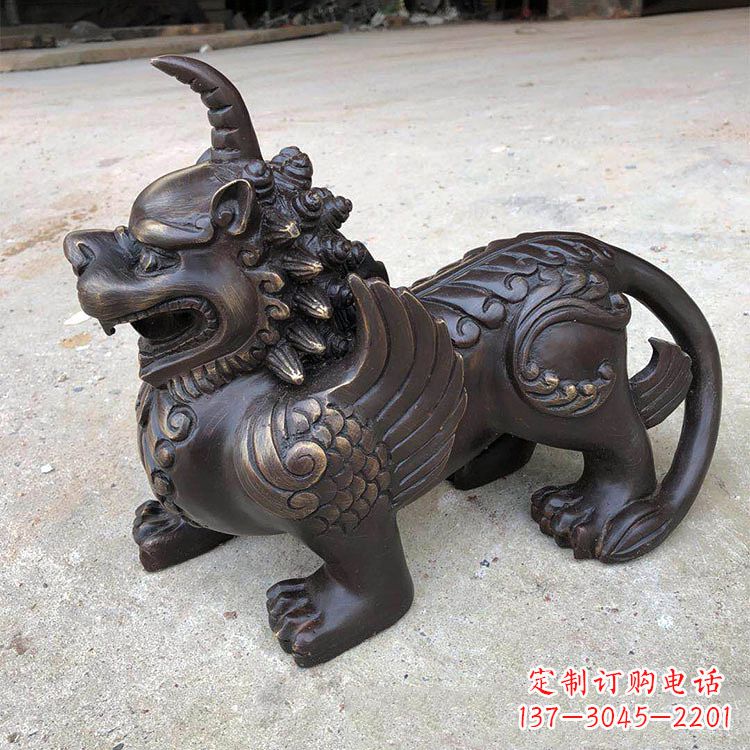 信阳獬豸纯铜铸造雕塑