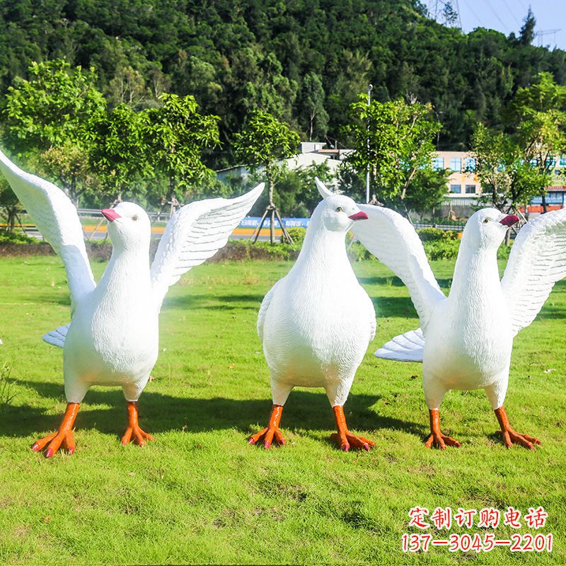 信阳信阳师院和平鸽雕塑