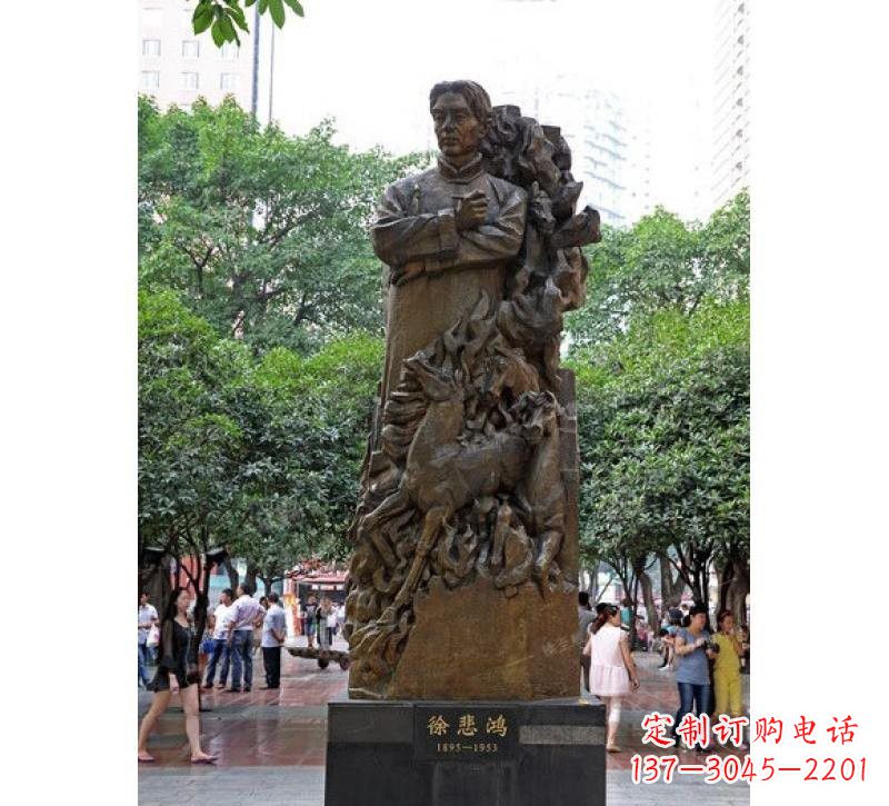 信阳徐悲鸿铜雕
