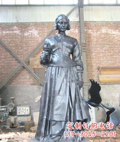 信阳医院校园西方名人南丁格尔铜雕