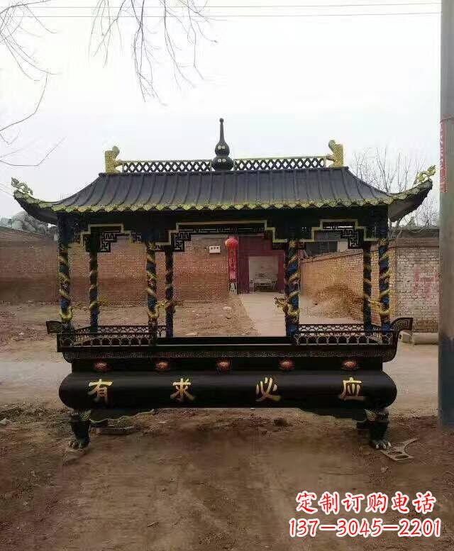 信阳有求必应方形香炉铜雕