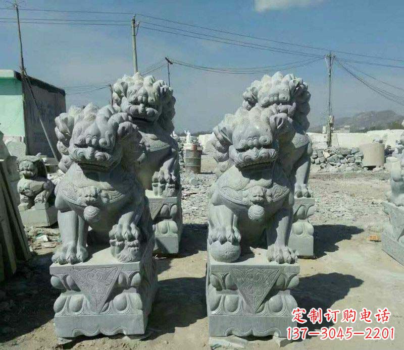 信阳园林仿古狮子景观石雕