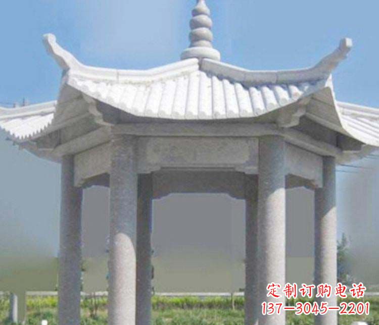 信阳园林仿古石凉亭景观石雕