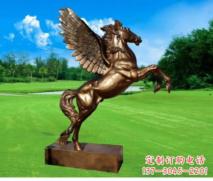 信阳园林飞马铜雕 (2)