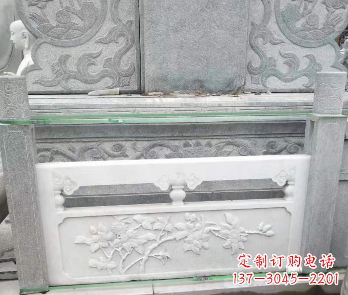 信阳园林汉白玉石浮雕栏板 (3)