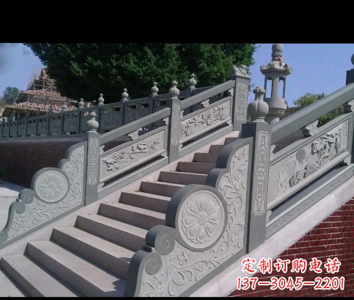 信阳园林景观大理石栏板雕塑 (4)