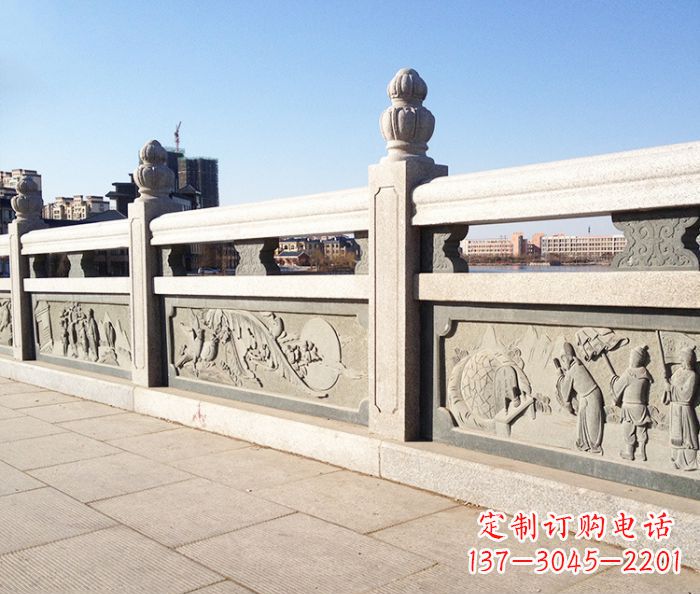 信阳园林景观大理石栏板石雕 (8)