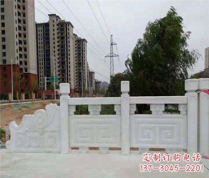 信阳园林景观大理石栏板石雕 (5)