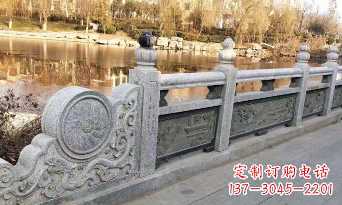 信阳园林景观大理石栏板石雕 (10)