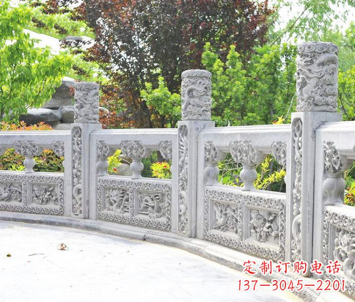 信阳园林景观大理石栏板石雕 (9)