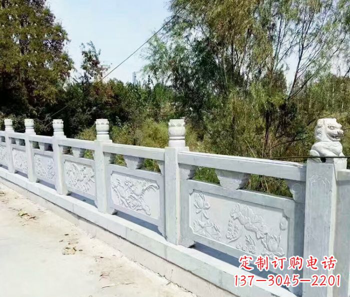 信阳园林景观大理石栏板石雕_1