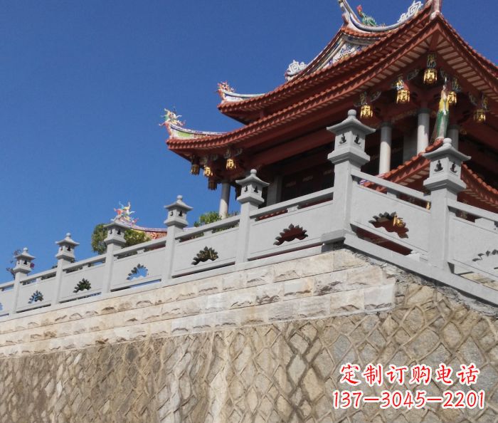 信阳园林景观大理石镂空莲花石栏板