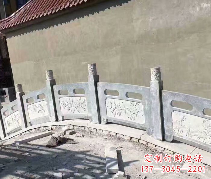 信阳园林景观大理石桥栏板石雕 (5)