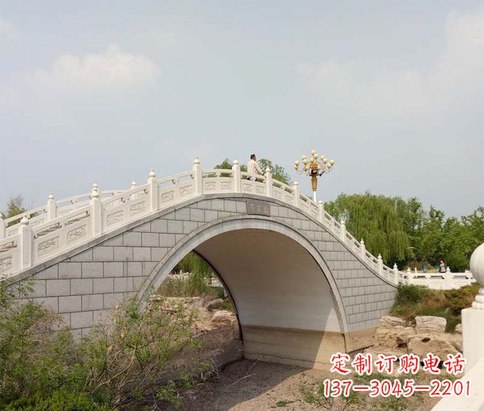 信阳园林景观大理石桥栏板石雕 (6)