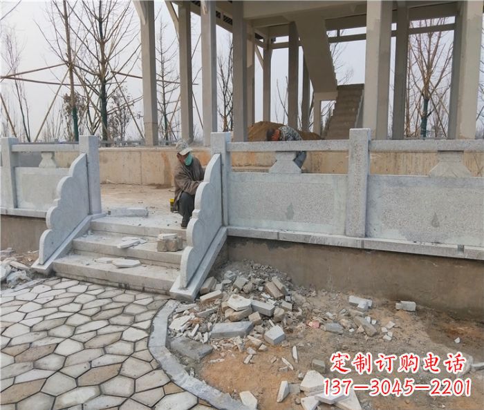 信阳园林景观大理石桥栏板石雕_2 (2)