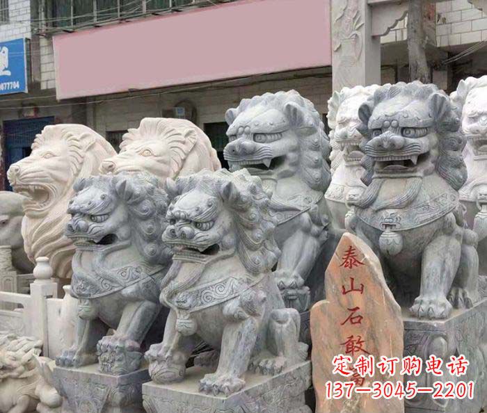 信阳园林景观仿古狮子石雕