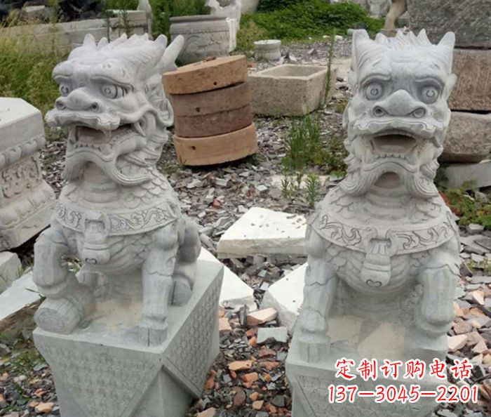 信阳园林景观仿古麒麟石雕