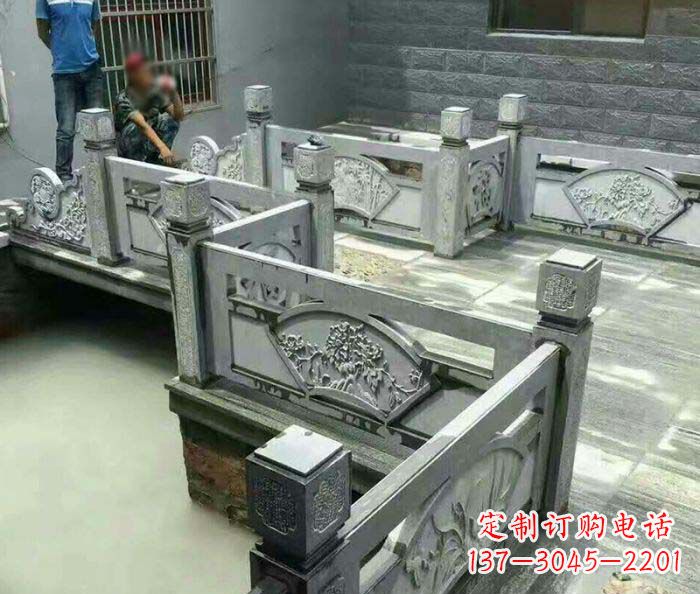 信阳园林景观仿古石浮雕栏板 (4)