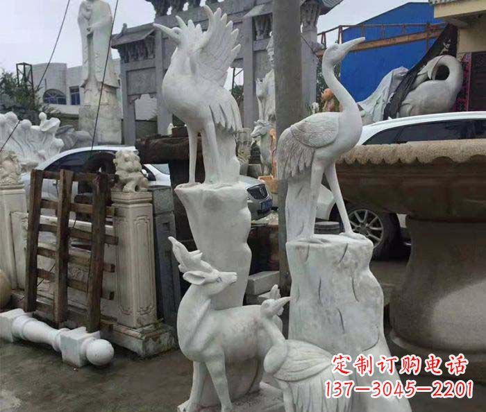 信阳园林景观仙鹤石雕