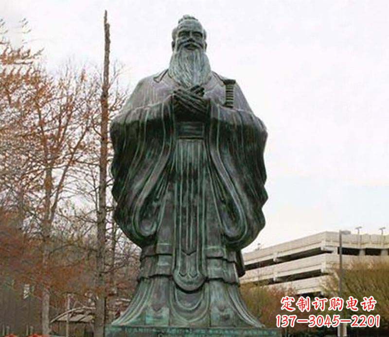 信阳园林老子人物铜雕