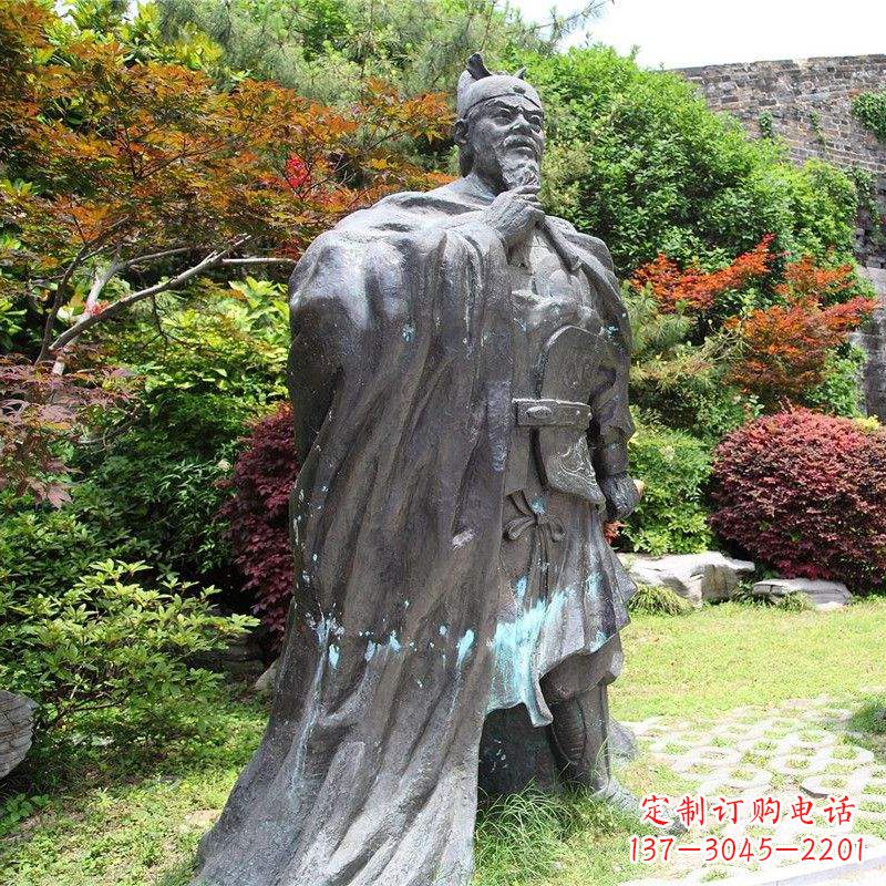 信阳园林历史人物明太祖朱元璋雕塑