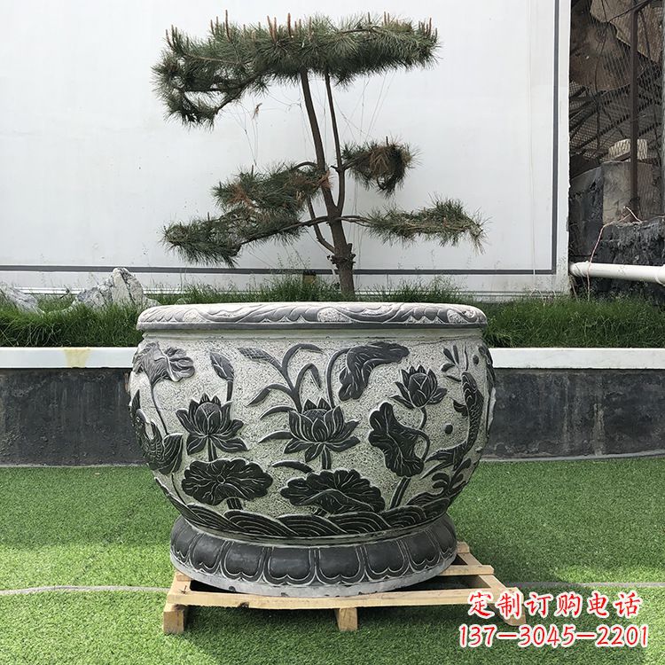 信阳园林石雕水缸
