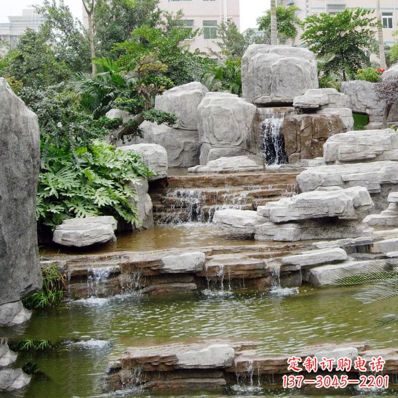 信阳园林石头假山流水