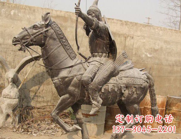 信阳战马与射箭的士兵