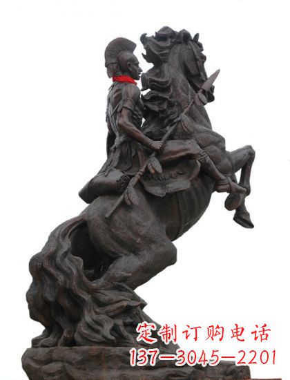 信阳战士与马 铸铜雕塑
