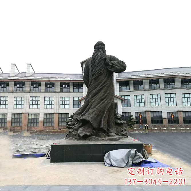 信阳张大千铜雕塑像-景区广场名人雕塑