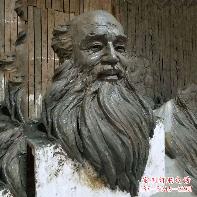 信阳张大千头像雕塑泥稿