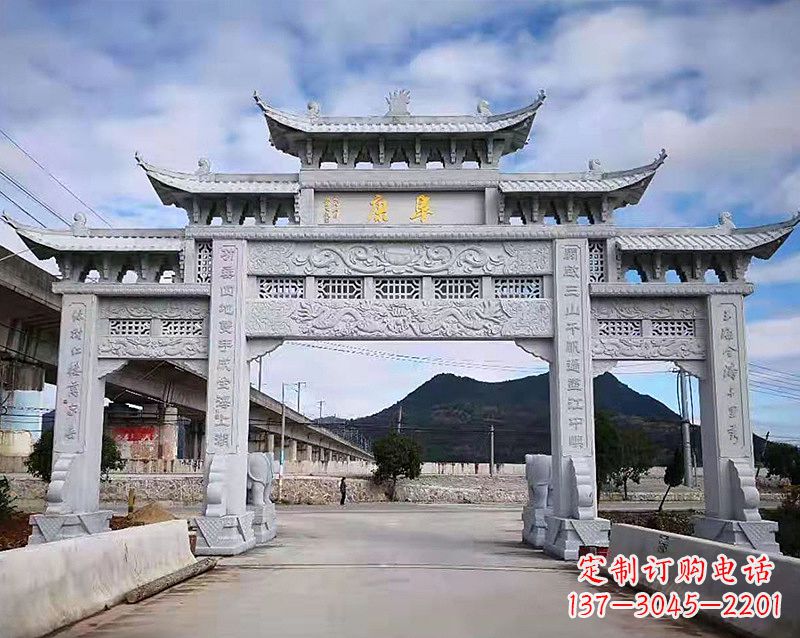 信阳张掖石雕牌坊雕刻