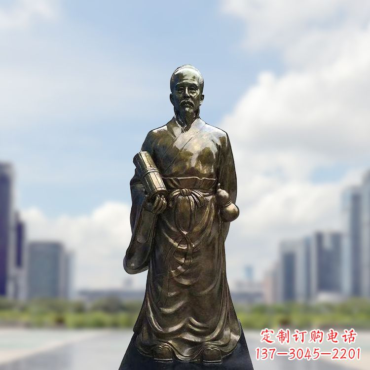信阳张仲景仿铜玻璃钢雕塑