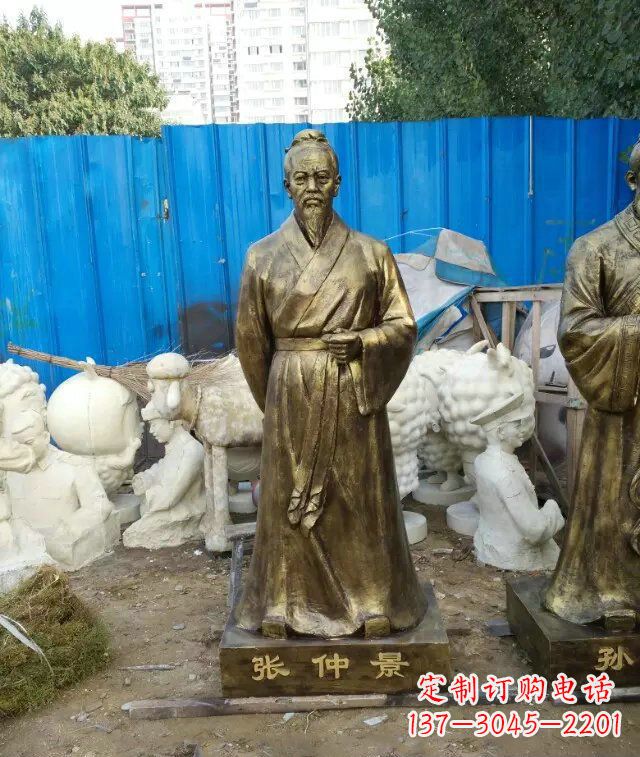 信阳张仲景古代医学名人铜雕