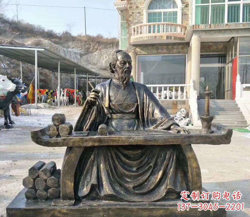 信阳张仲景铜公园雕