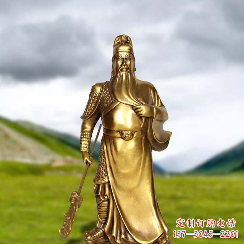 信阳招财关公铜雕像