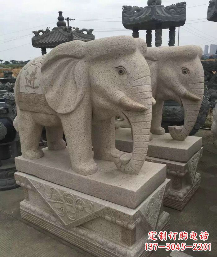 信阳招财进宝大理石大象石雕