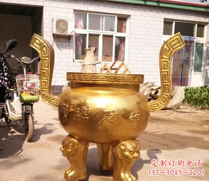 信阳招财进宝香炉铜雕