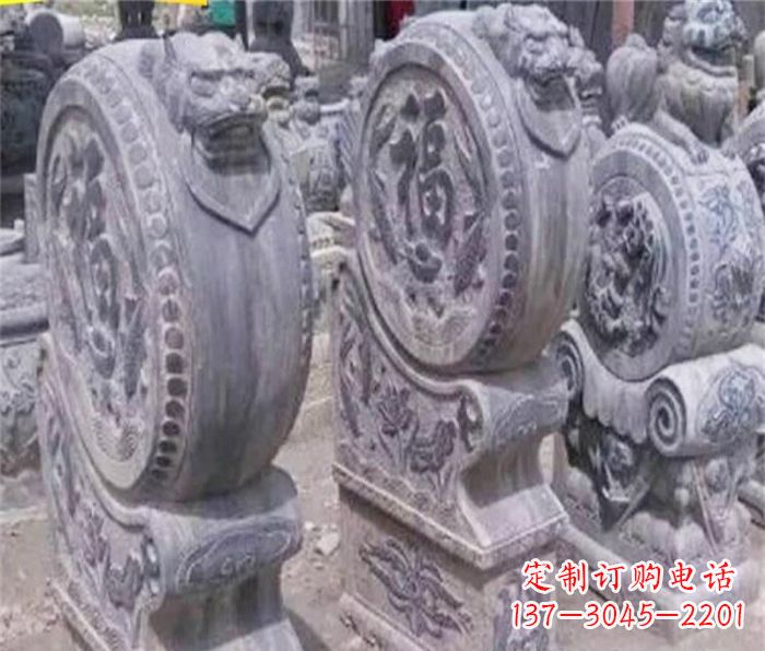信阳招财石门墩仿古抱鼓石
